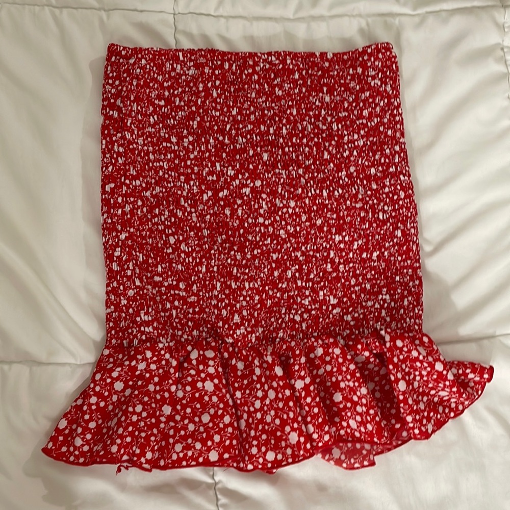 Red Polka Dot Pencil Skirt